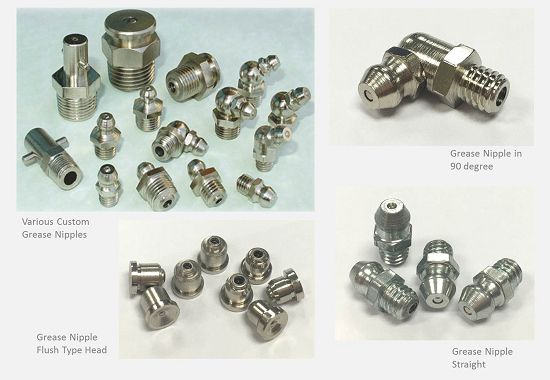 Teamco Provides Various Types of Grease Nipples fit Customer Applications.